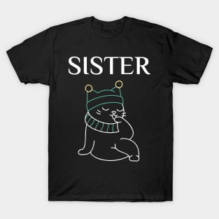 matching family gifts, cute cat, the sister T-Shirt